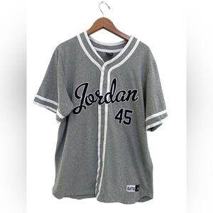 Nike Air Jordan Barons 45 Baseball Jersey Gray